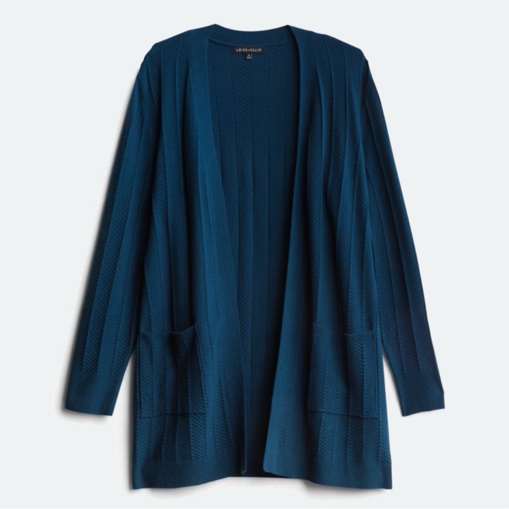 Love Ellie Olla Herringbone Knit Cardigan